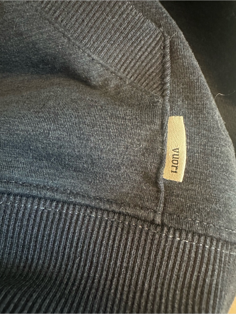 Vuori Men's Charcoal Black Pullover Hoodie - Picture 3 of 6